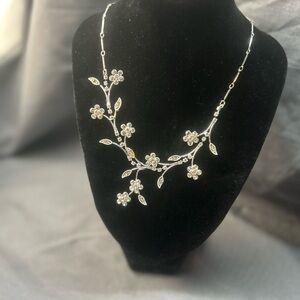 Floral Silver Necklace